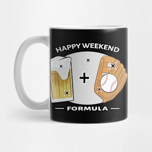 Happy Weekend Formula - Baseball & Beer Mug